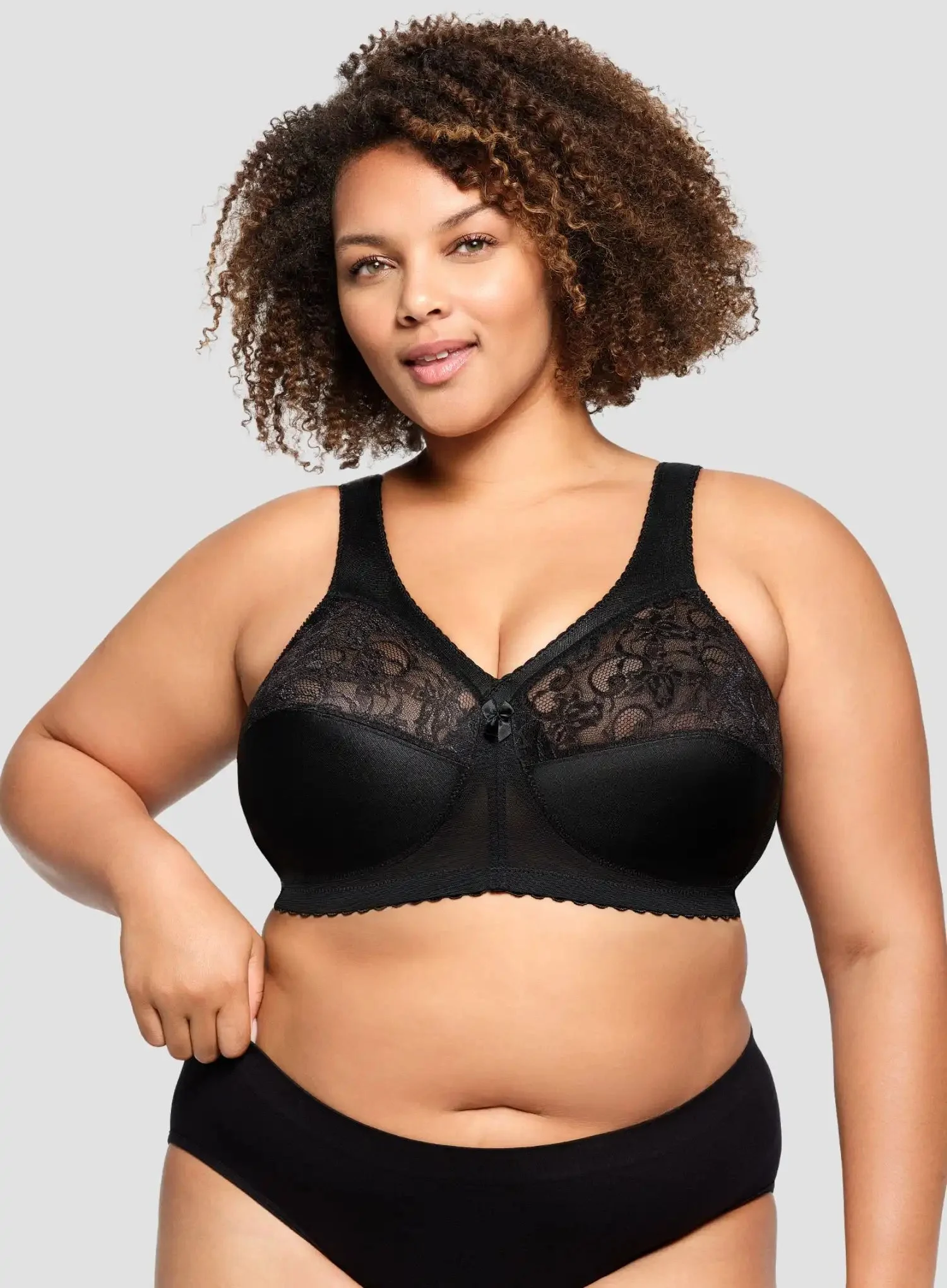 Glamorise: Magic Lift Full Figure Support Bra Black