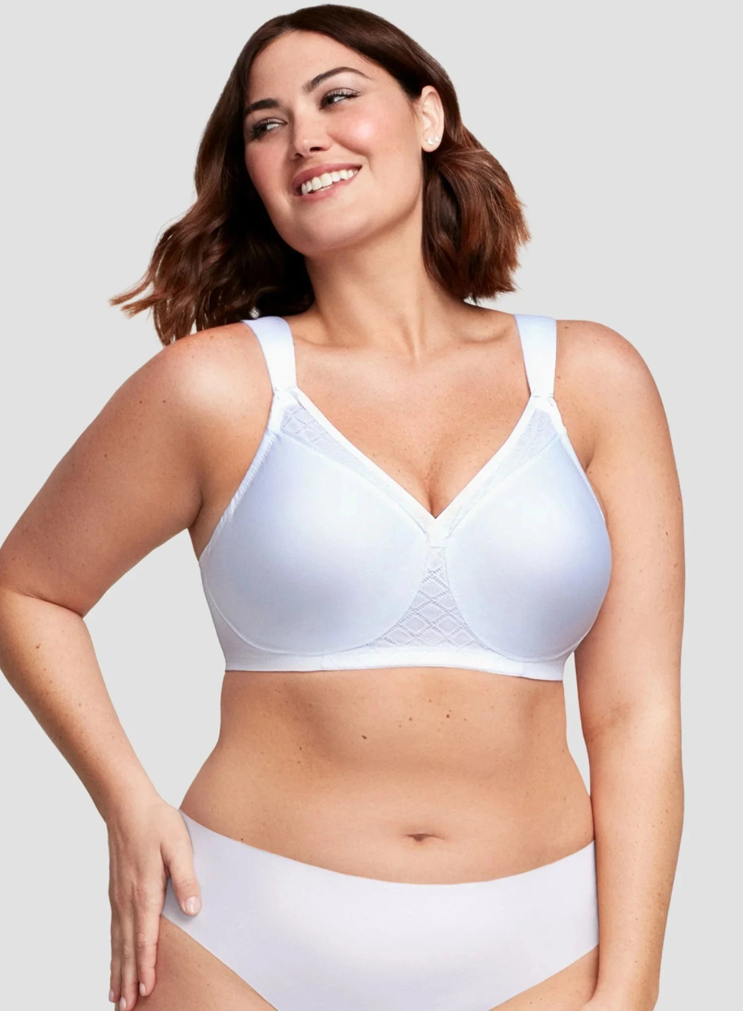 Glamorise: Magic Lift Seamless Support Tshirt Bra White