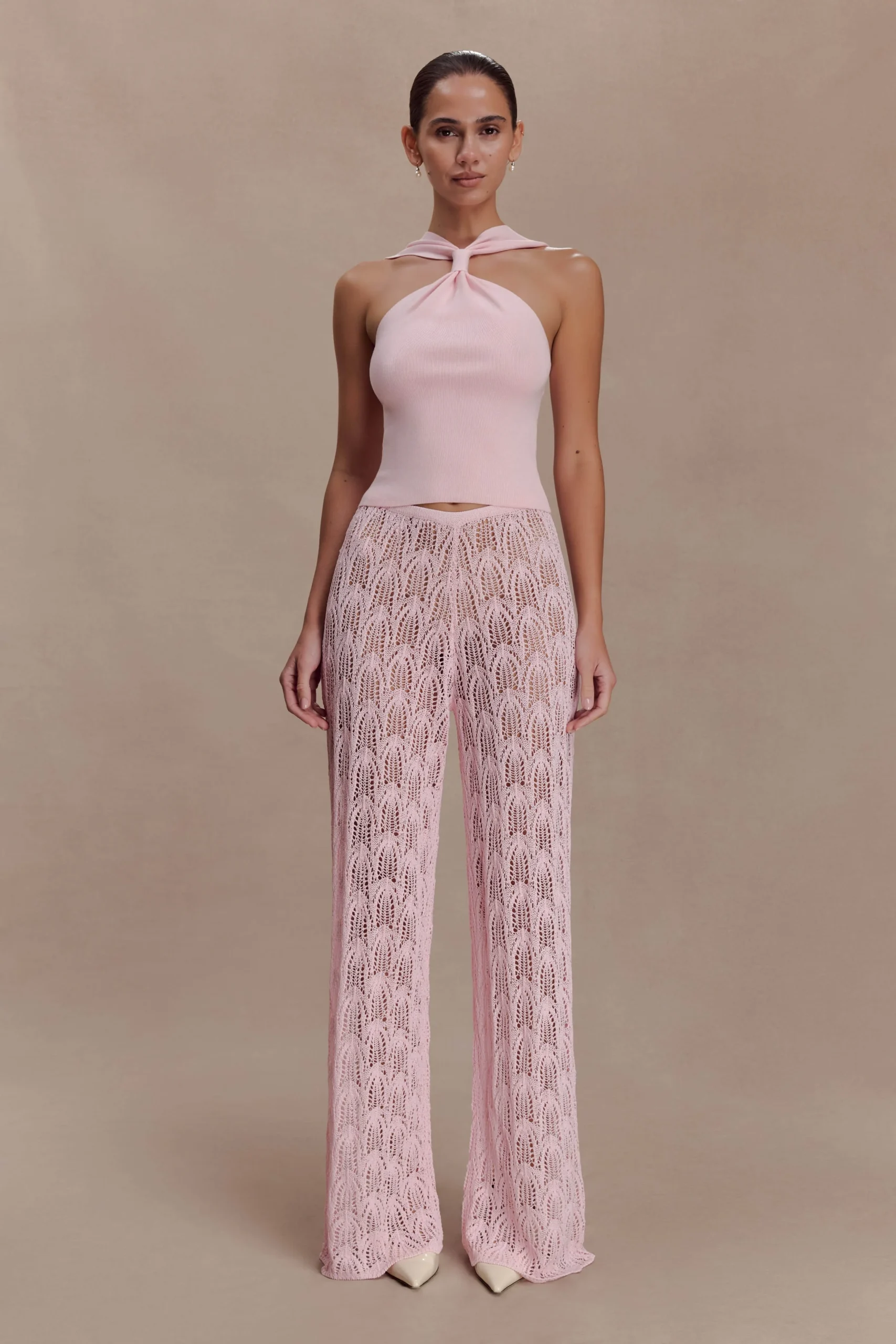GlindaCrochet Pants - Baby Pink