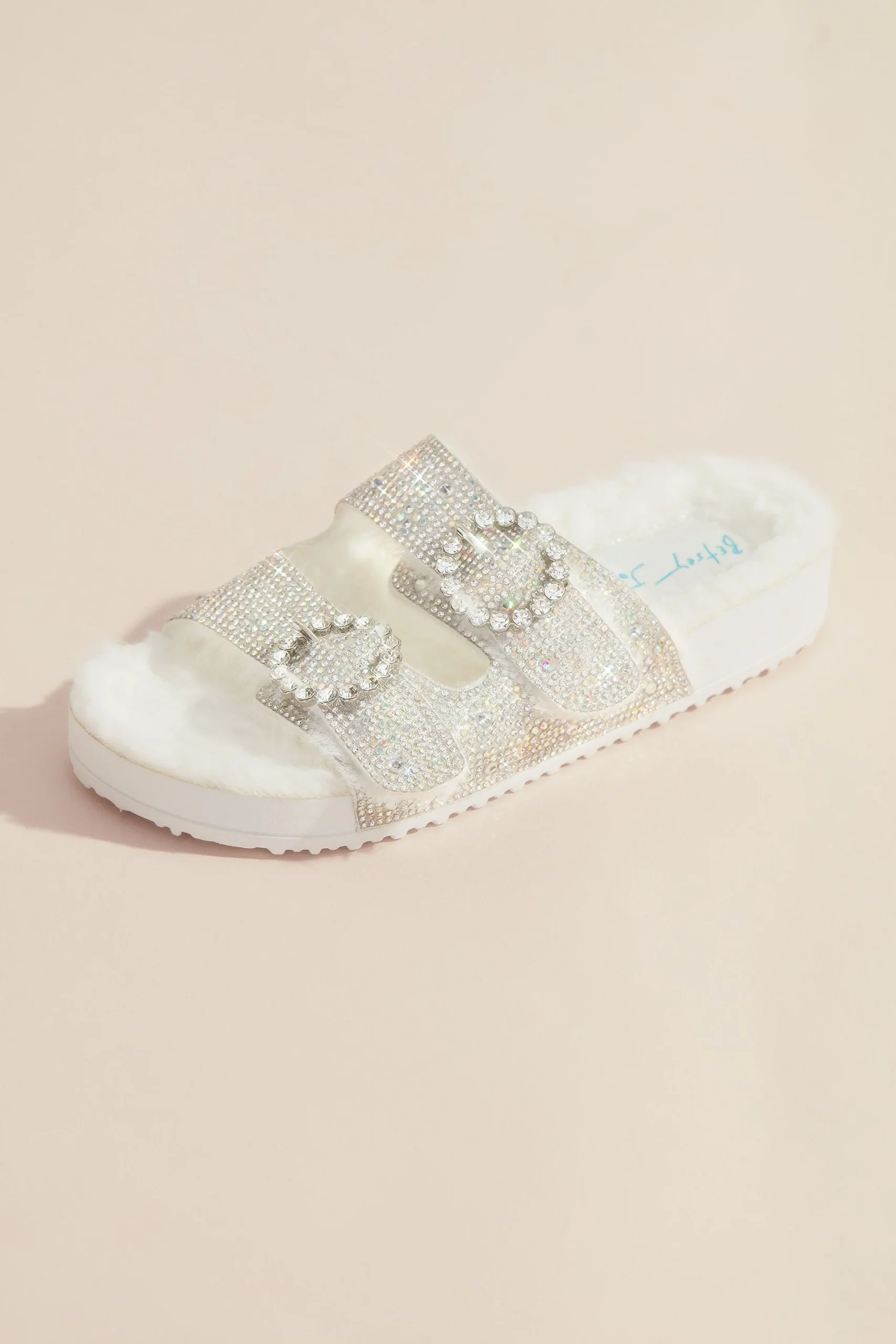 Glitter Double Strap Sandals