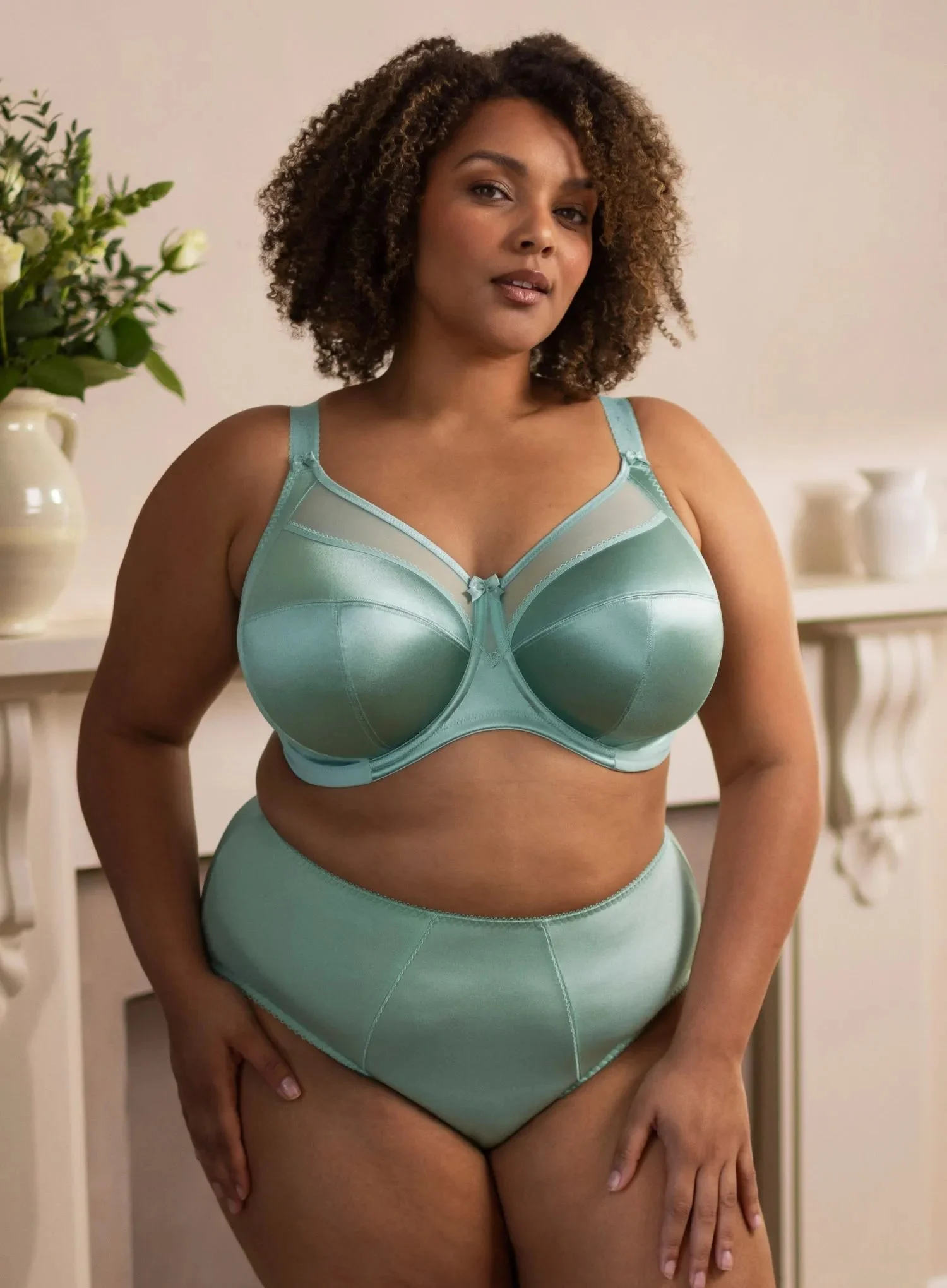 Goddess: Keira Banded Bra Seafoam