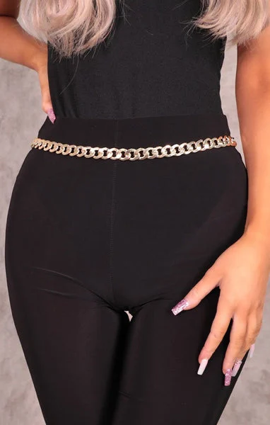 Gold Chunky Link Chain Belt - PARKER