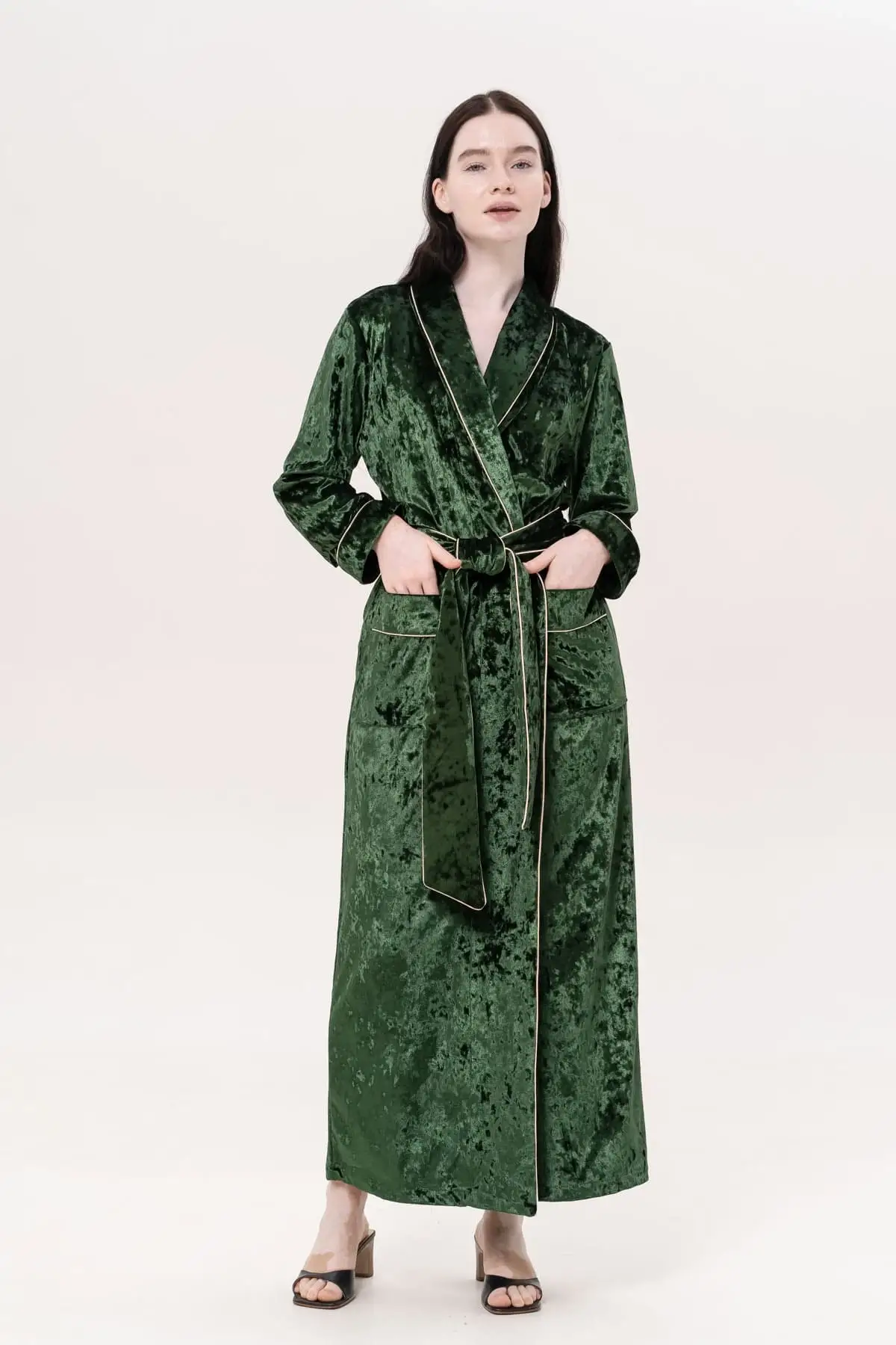 Green Velvet Dressing Gown