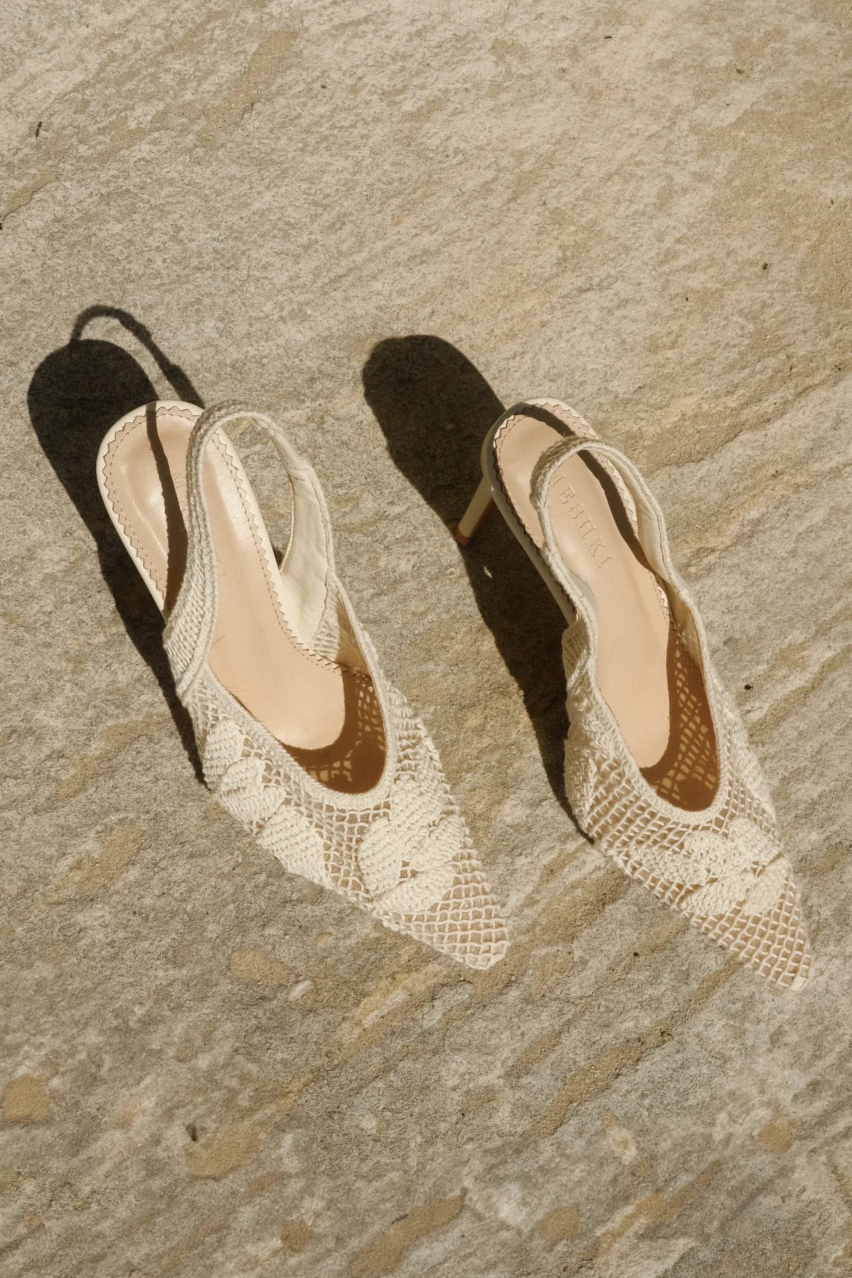 GuinevereLace Applique Heel - Ivory