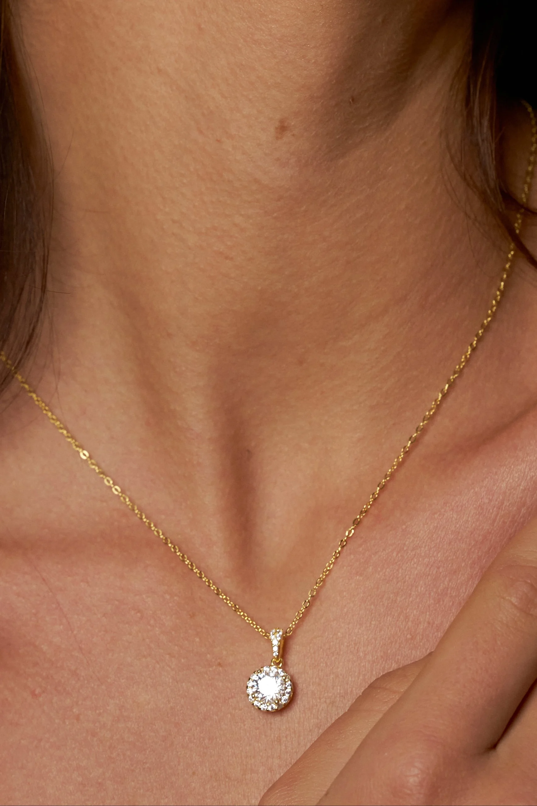 Halo Radiance Moissanite Necklace