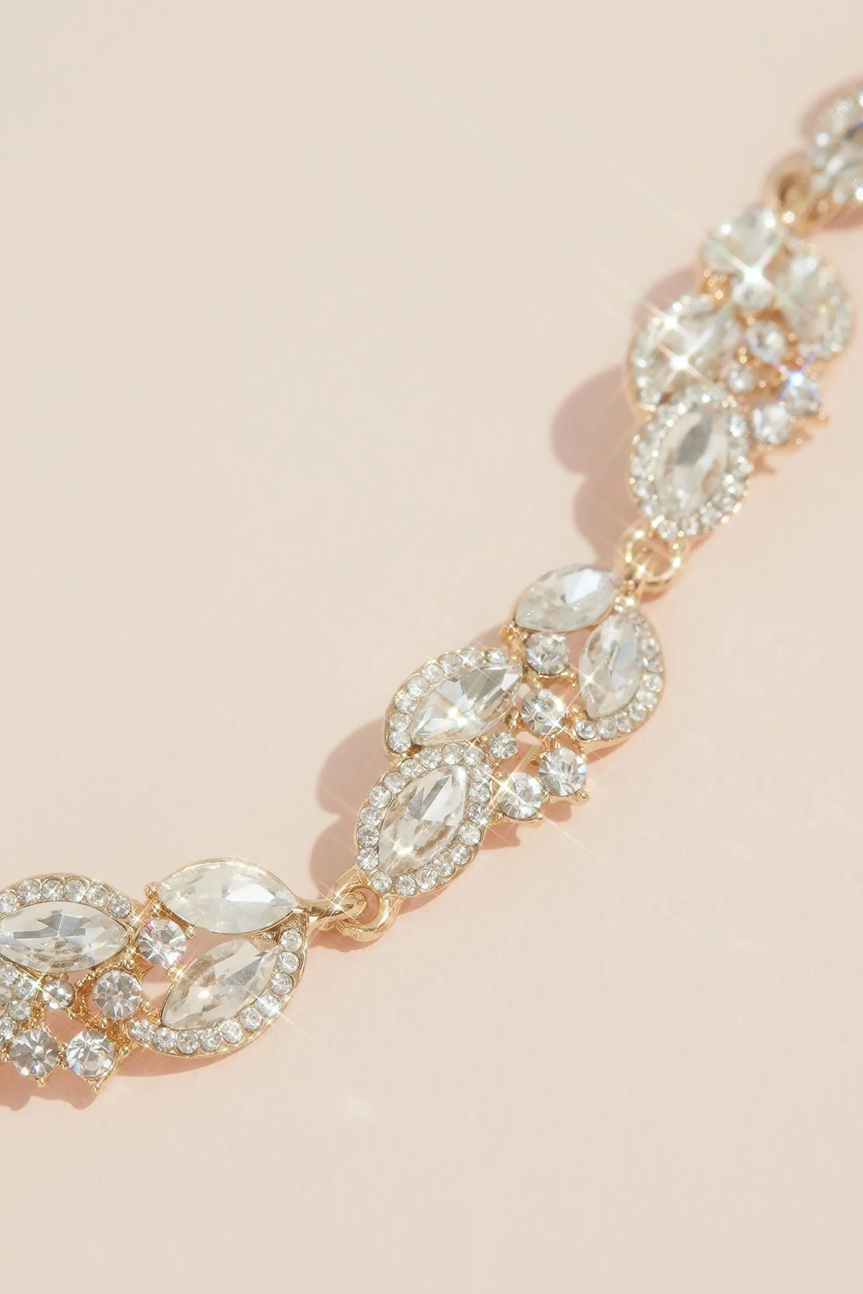 Haloed Marquise Crystal Clusters Bracelet