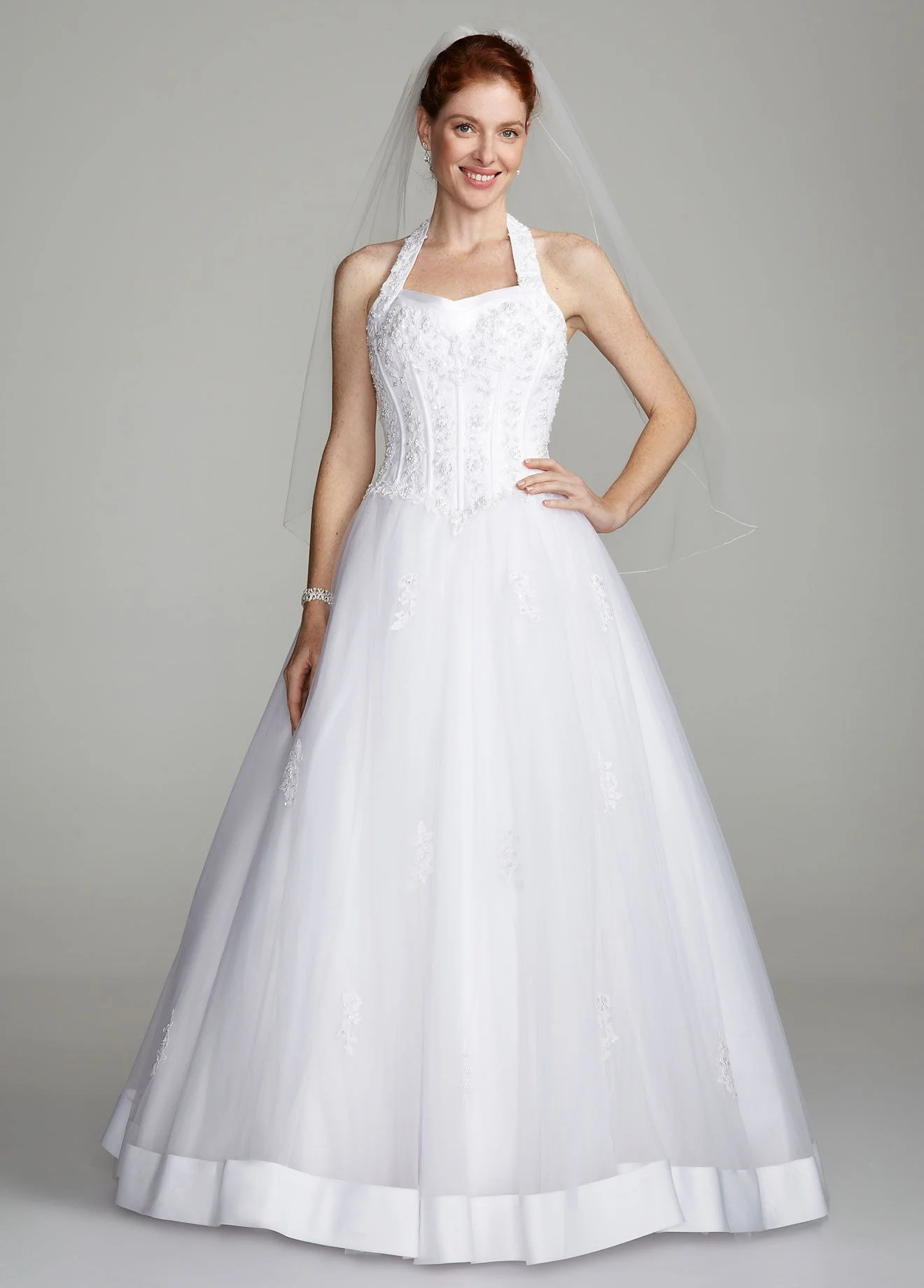 Halter Sweetheart Tulle Ball Gown