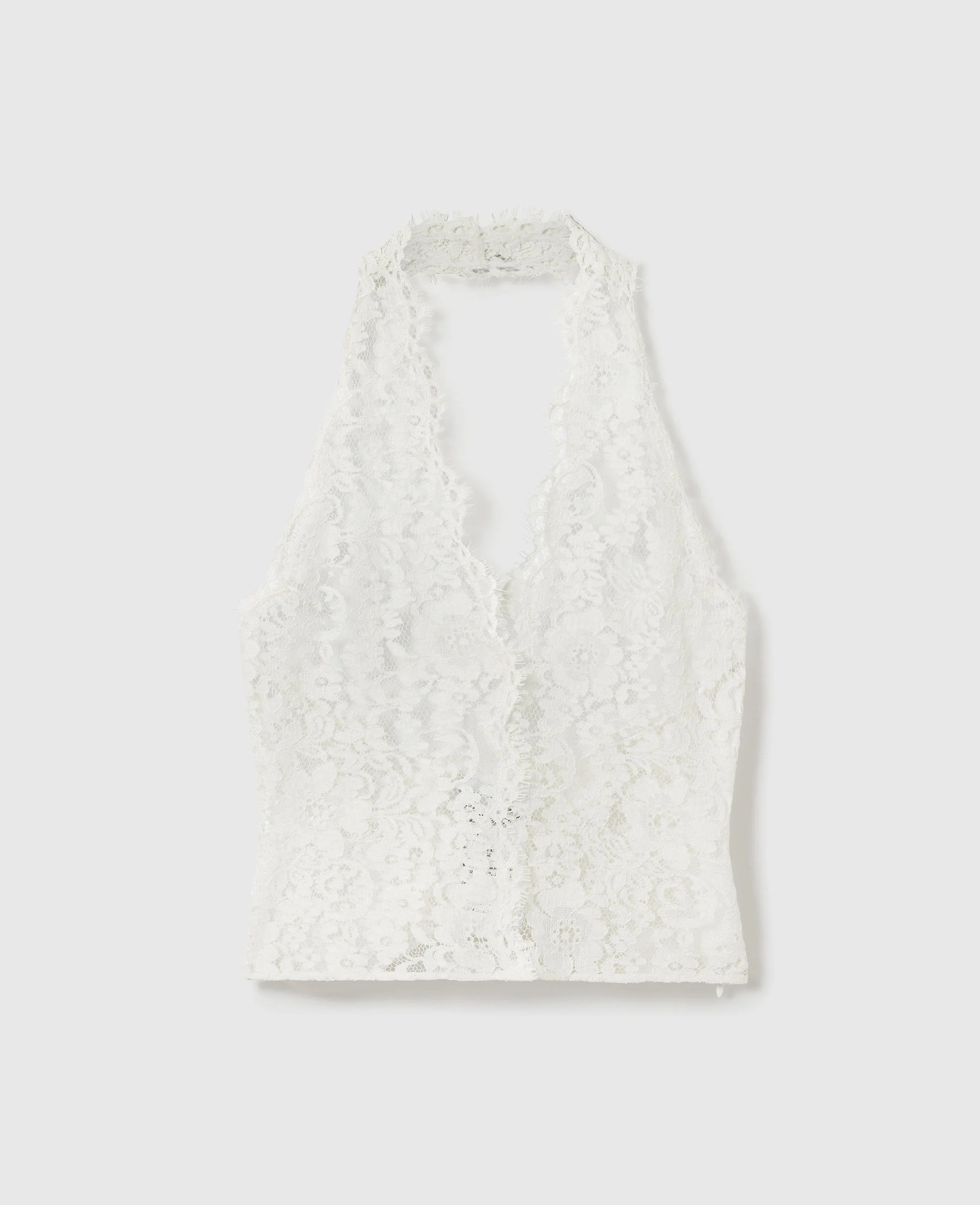 Halterneck Lace Top