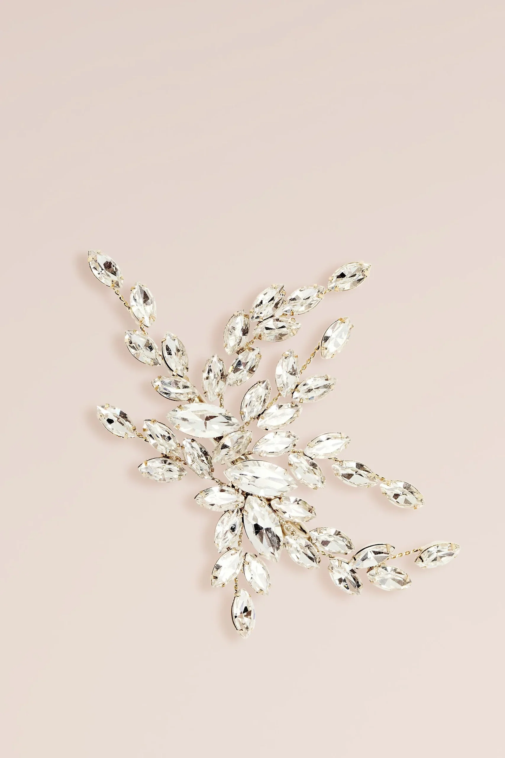 Hand-Wired Swarovski Crystal Marquise Leaf Clip