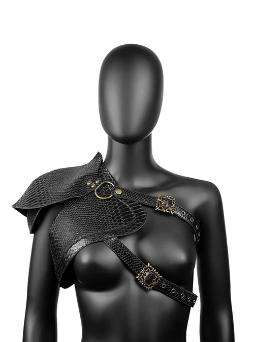 Handsome Black Retro Scale Adjustable Punk Style Women's Shoulder Harness