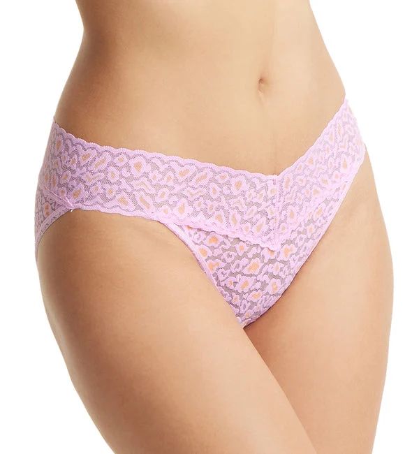 Hanky Panky Cross Dyed Leopard V-kini (7J2371) - Rose/Orange Blossom