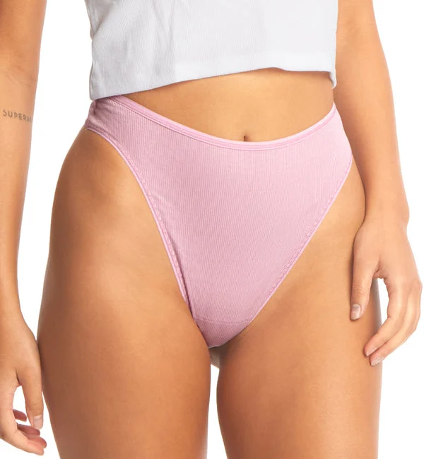 Hanky Panky Eco Rib High Cut Thong (671854) - Feather