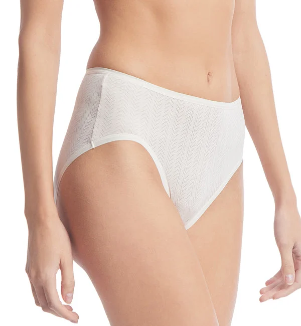 Hanky Panky MoveCalm High Waisted Brief (2P2264) - Pearl/Marshmallow