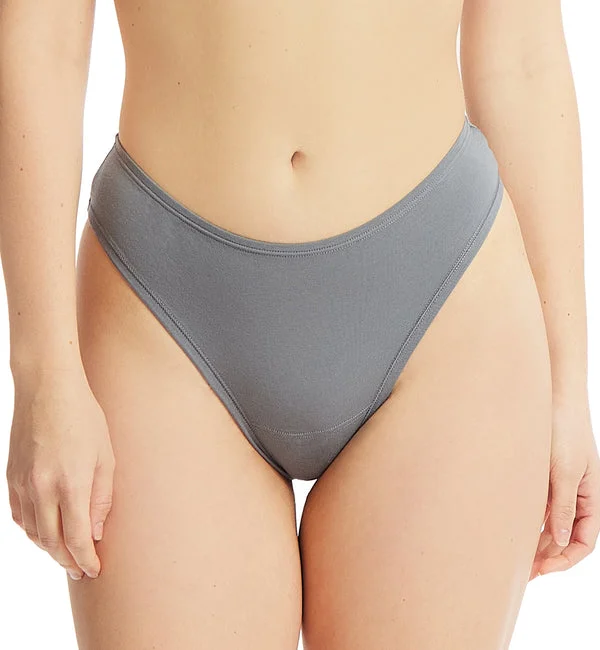 Hanky Panky Play Cotton Natural Rise Thong (721664) - So Coal