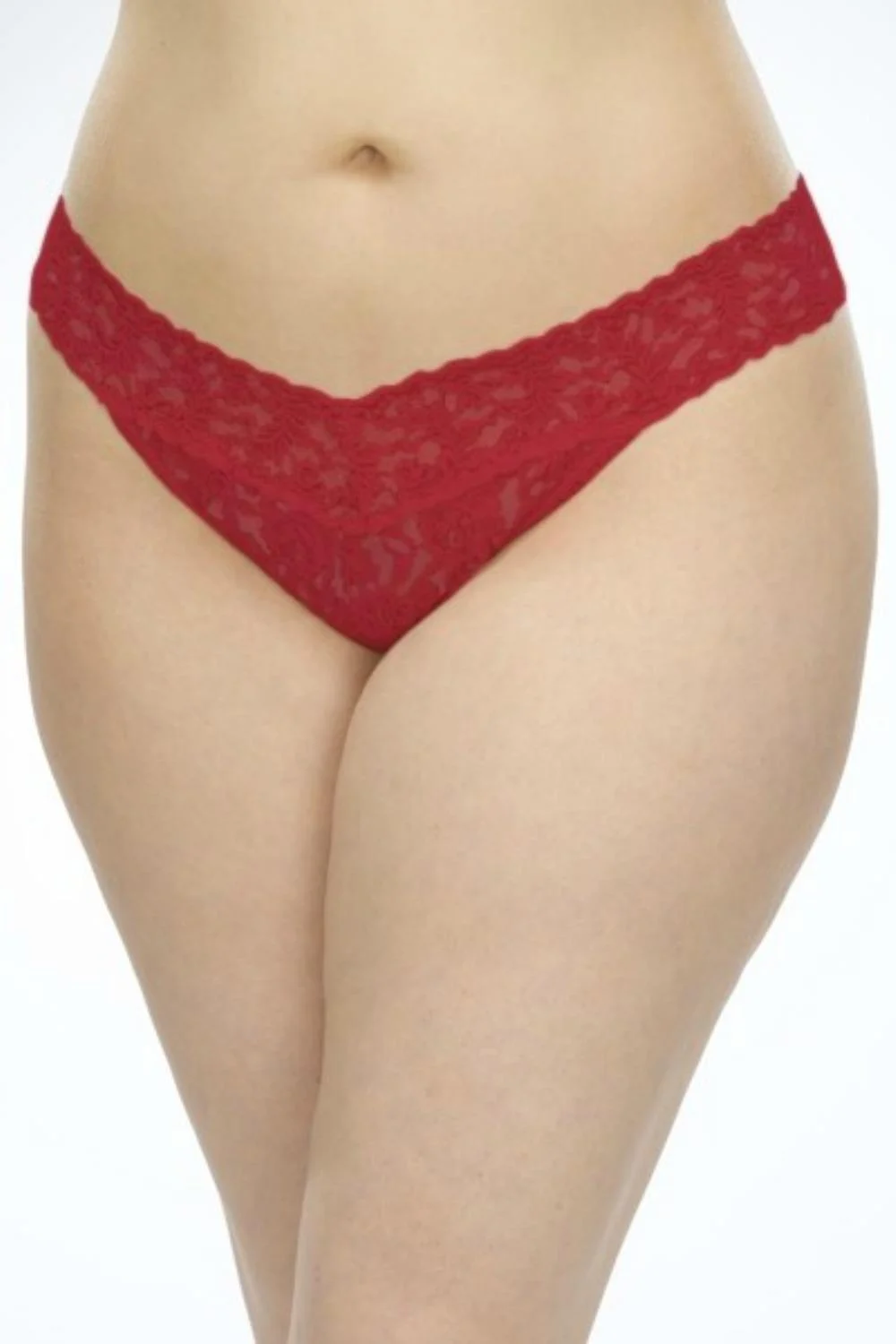Hanky Panky Signature Lace Original Rise Plus Thong, Red (4811X)