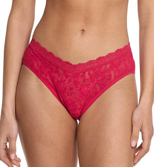 Hanky Panky Signature Lace V-Front High Cut Brief (482274) - Beet Juice