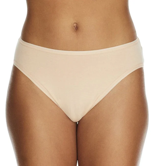 Hanky Panky Supima Cotton High Cut Brief (892264) - Chai