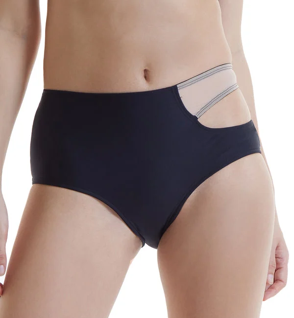 Hanky Panky X Prabal Gurung Cut-Out High Cut Brief (7C2466) - Nude/Black
