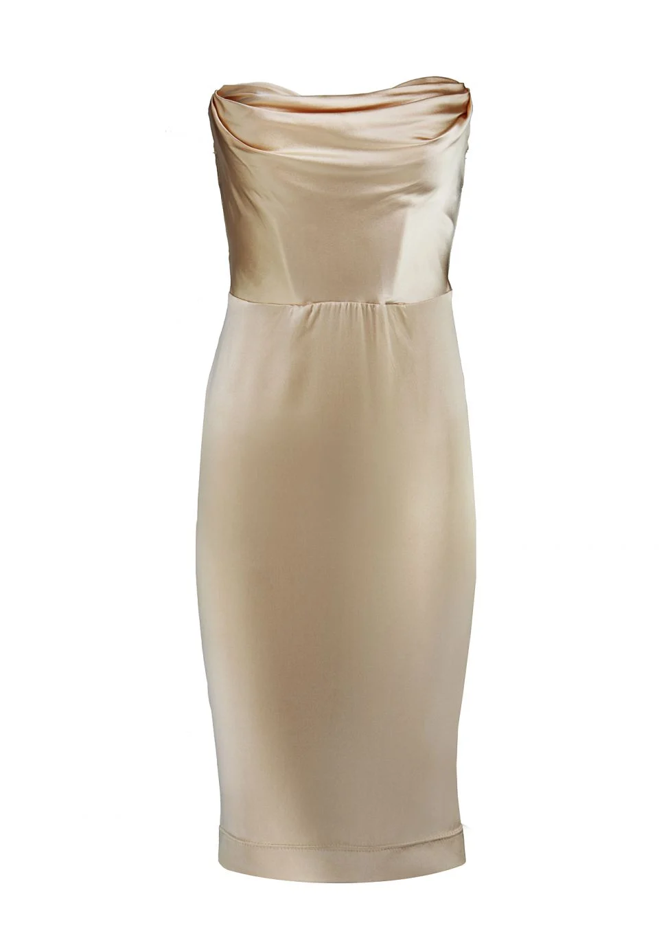 Heiress Gold Silk Dress