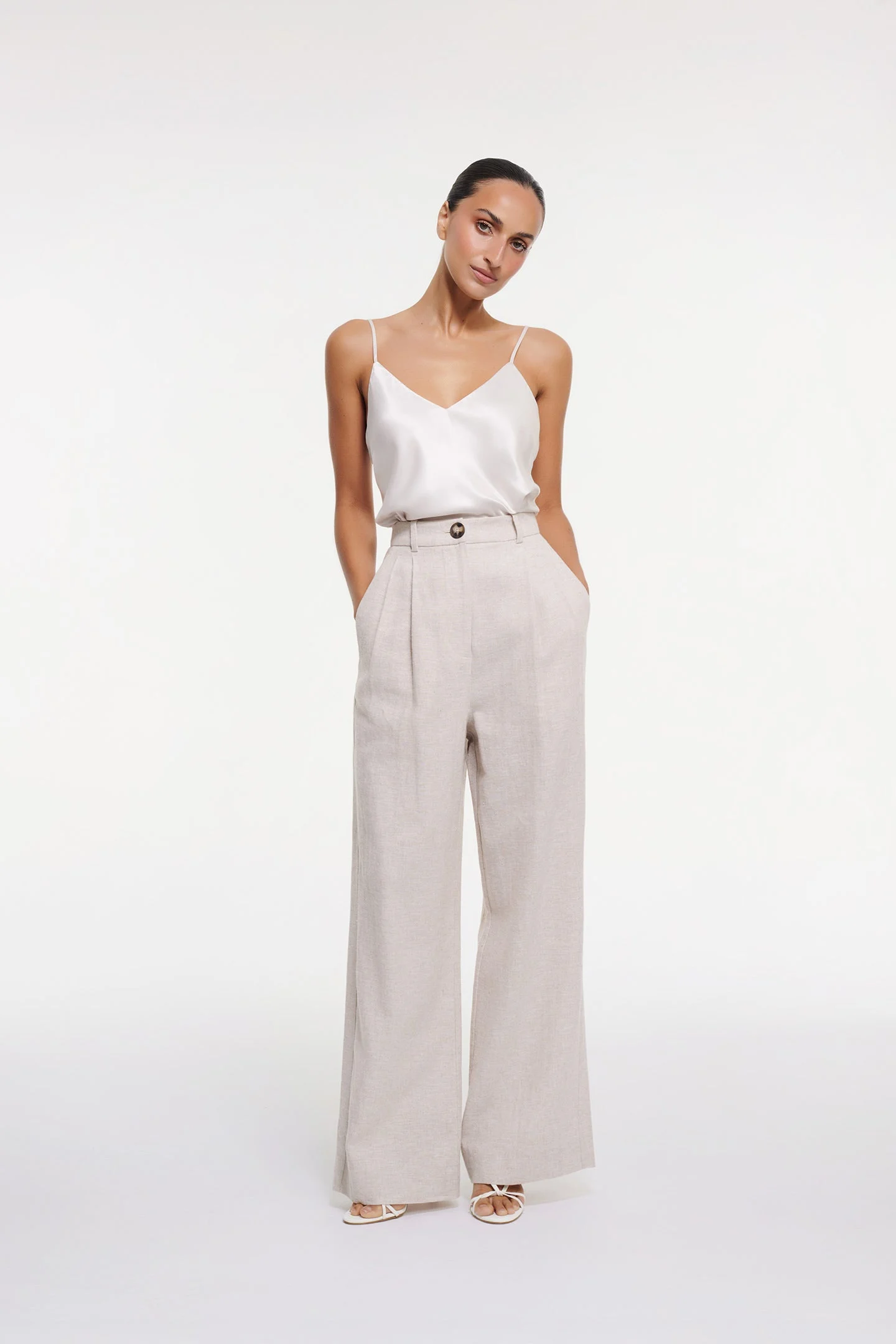 HERRINGBONE STRAIGHT PANT