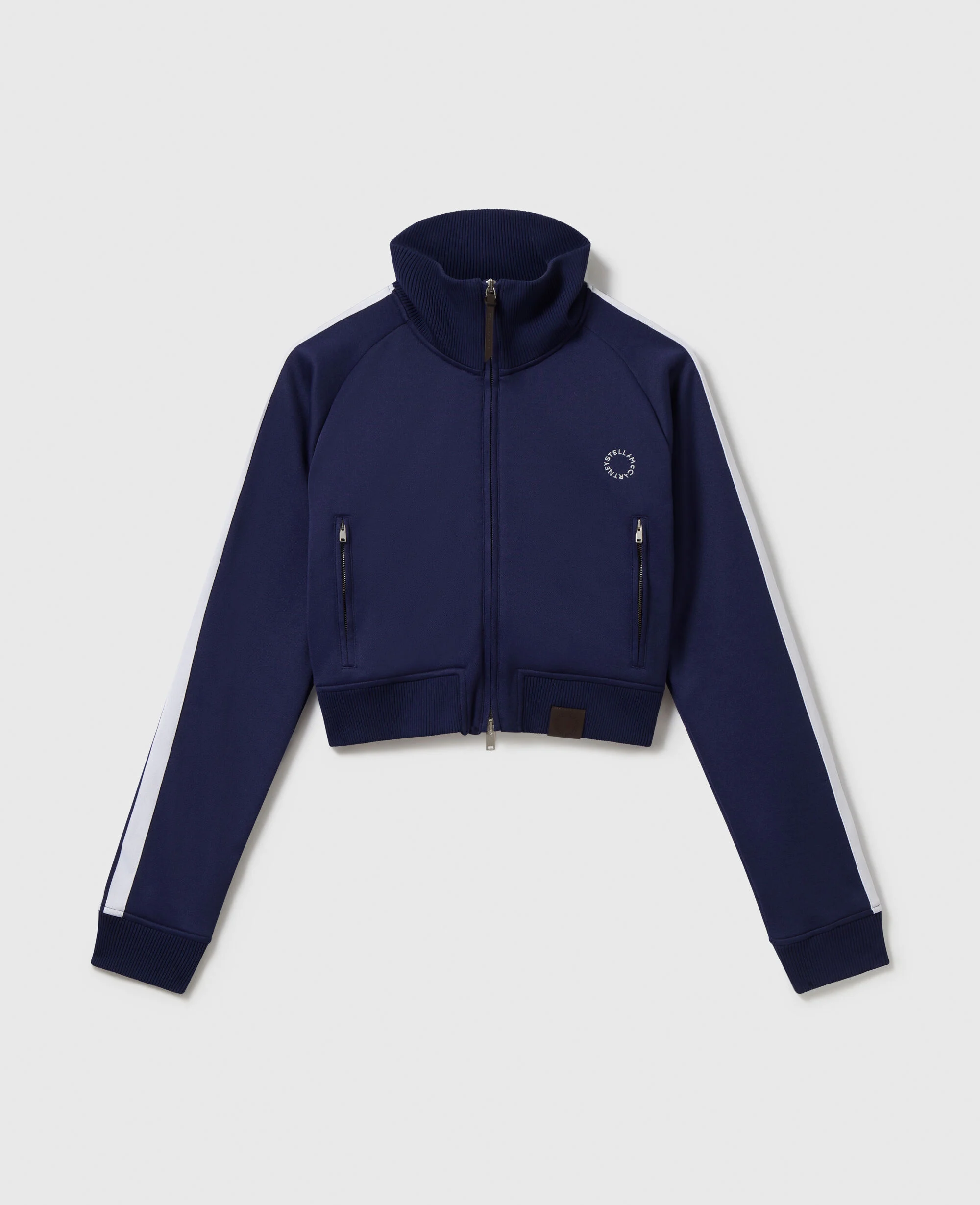 High-Neck Double Stripe Track Jacket