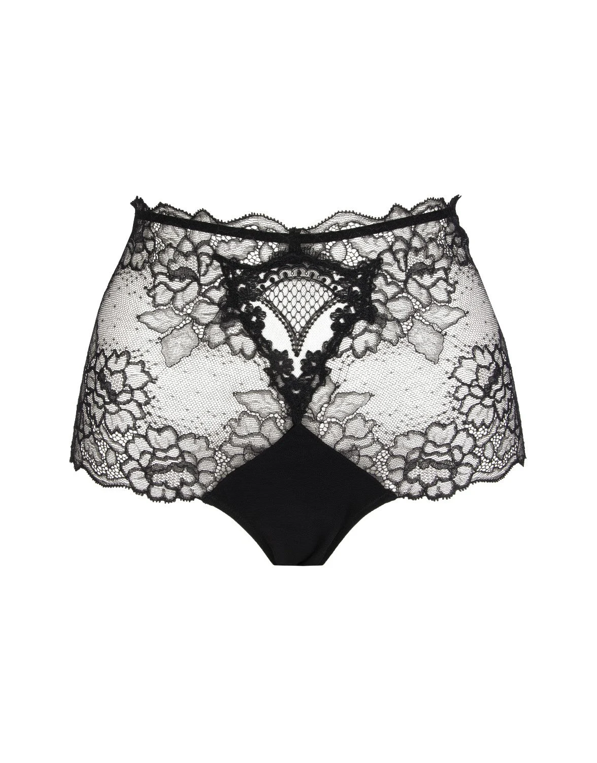 High Waist Boyshort Sublime en Dentelle Black Lace