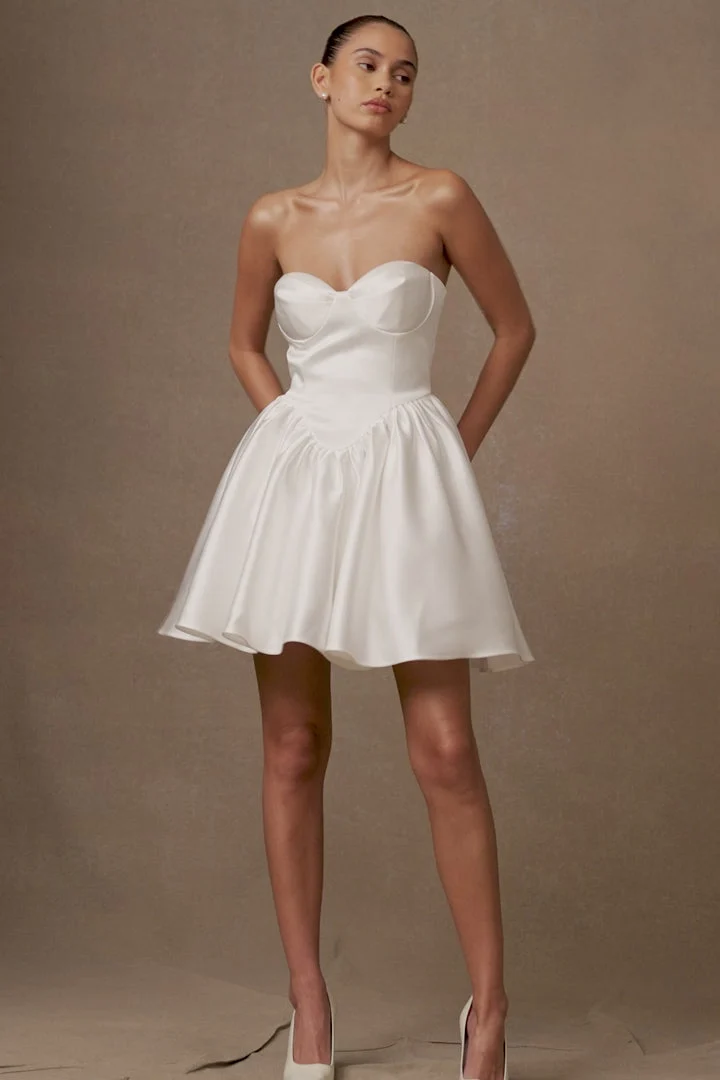 HollieFINAL SALEStructured Corset Mini Dress - White