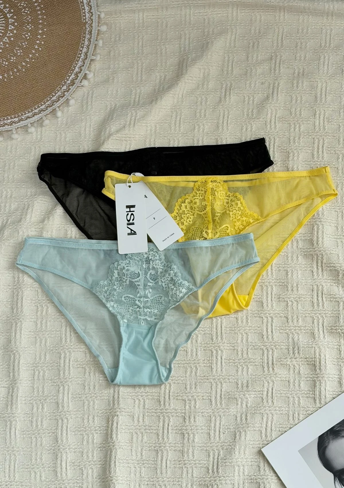 HSIA—Floral Lace Bikini Panties 3 Pack