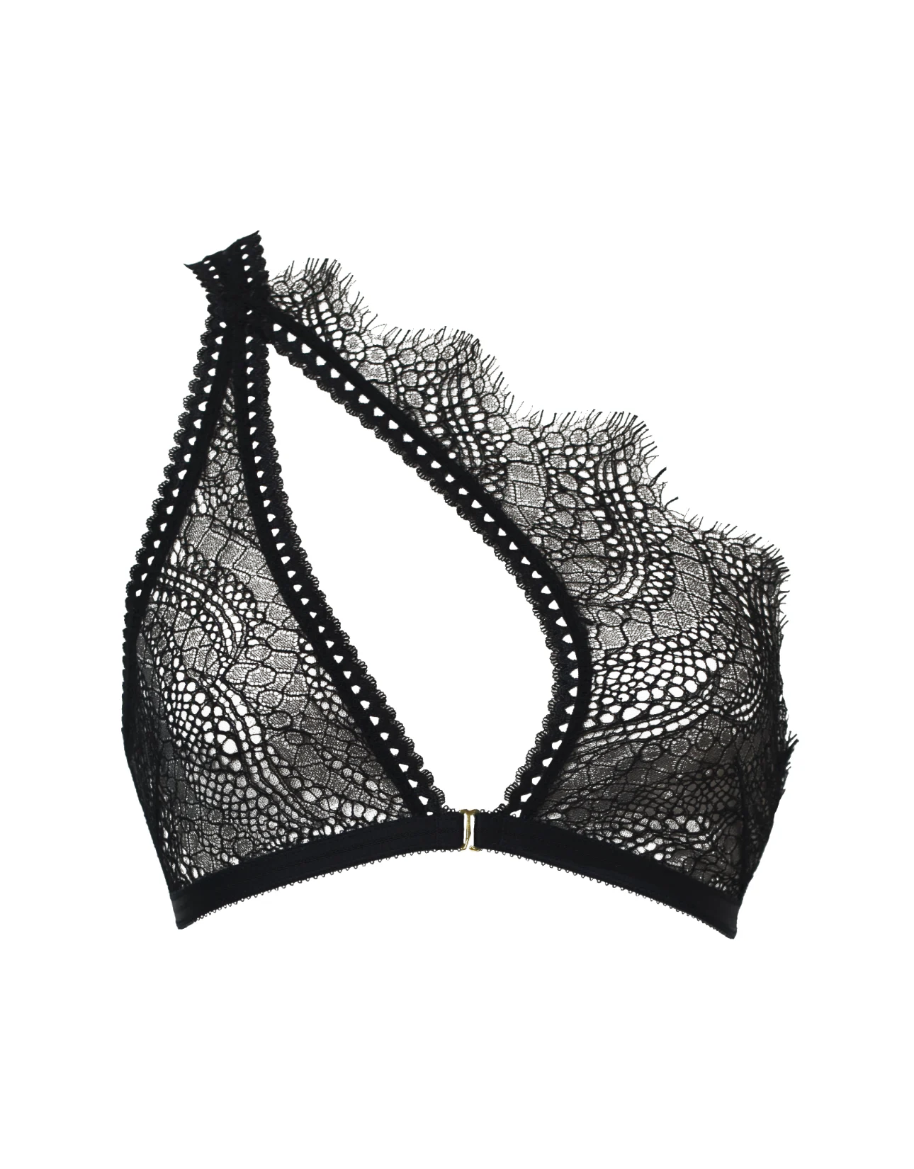 Hymn Asymmetrical Bra in Black