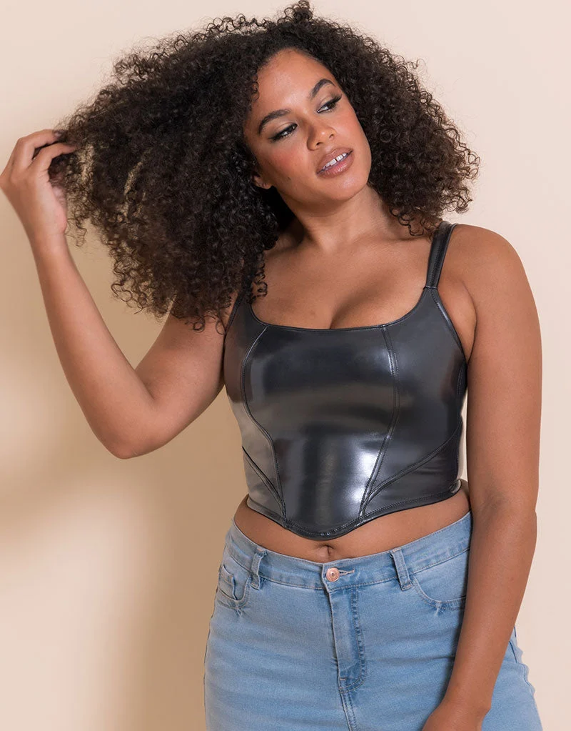 Hype Longline Corset Bra GunMetalGrey