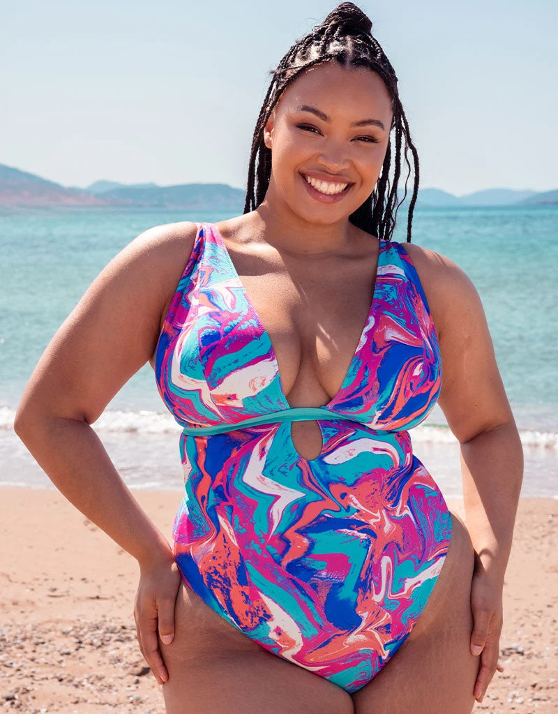 Ibiza Reversible Non-Wired Multiway Swimsuit Print MixMulticolour