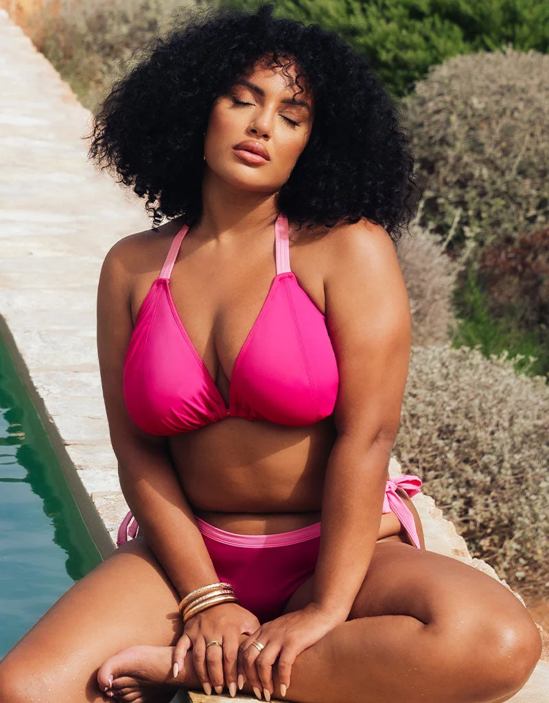 Ibiza String Bikini Top Pink
