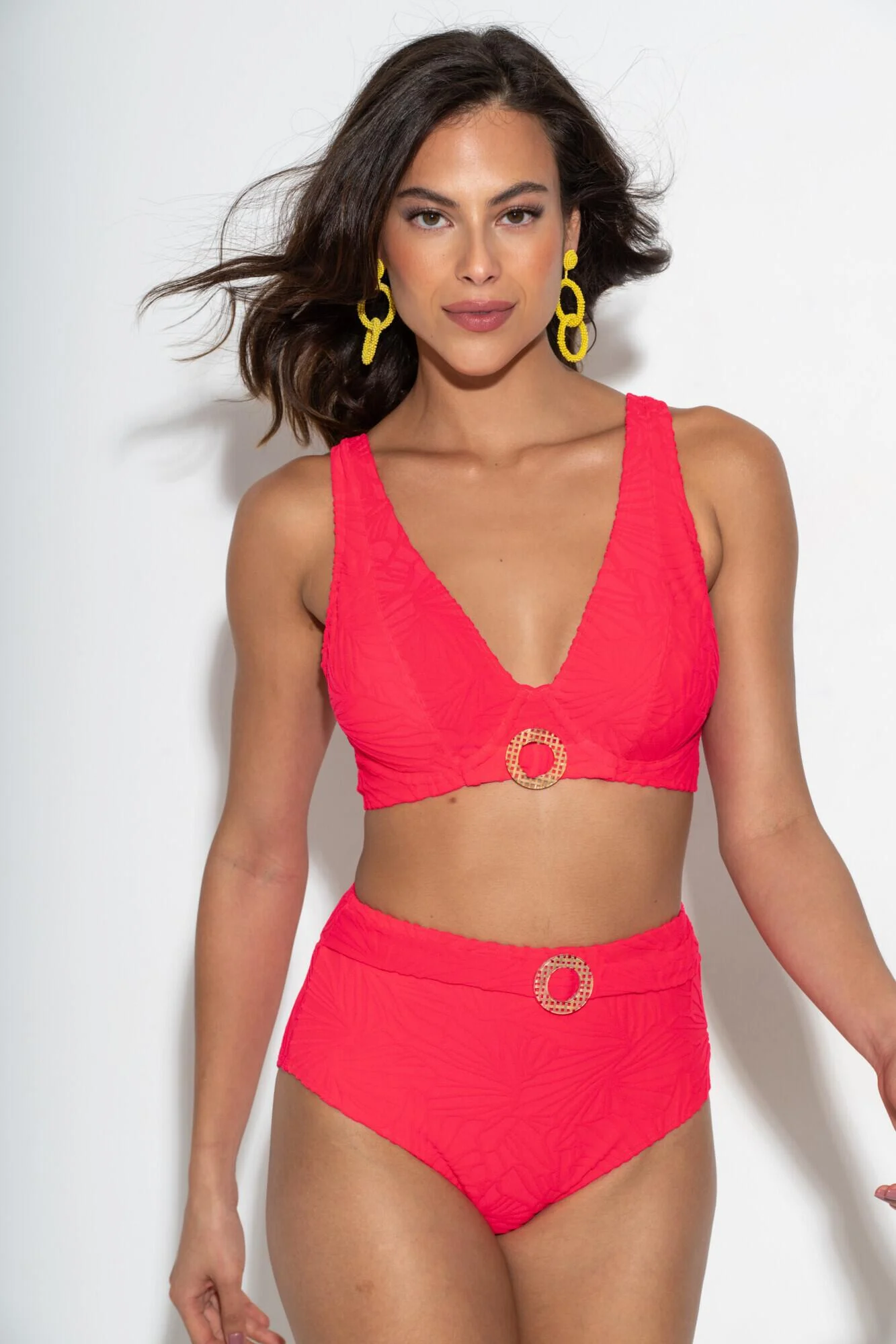 Ibiza Tummy Control Belted Bikini Brief - Pink