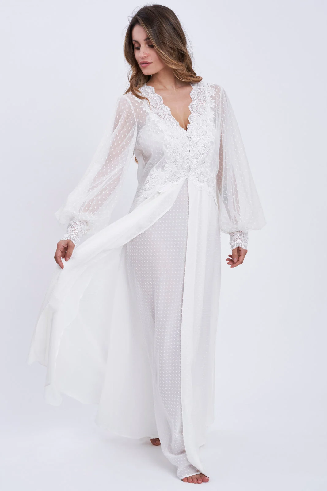 Ice Follies - Plumetis Cotton Robe