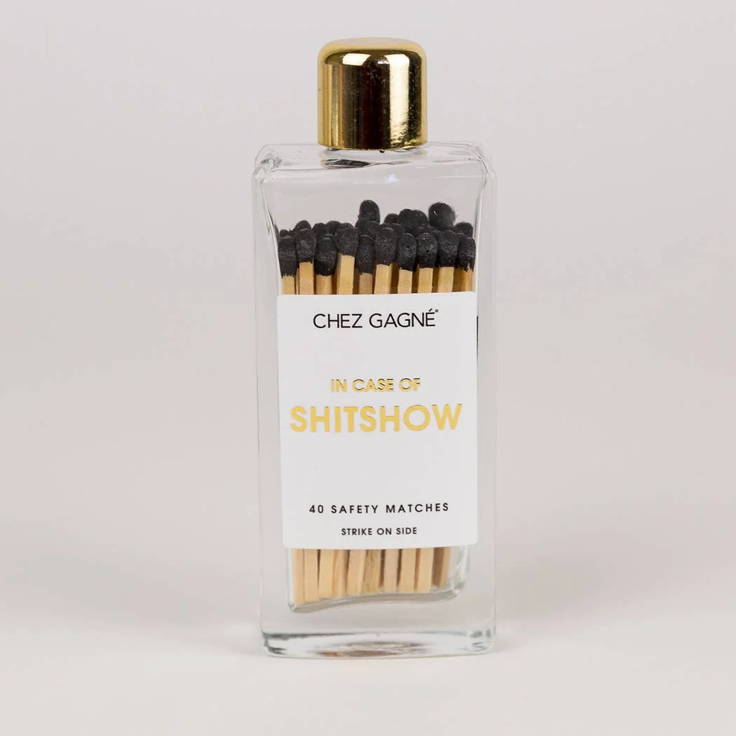 In Case of Shitshow - Glass Bottle Matches