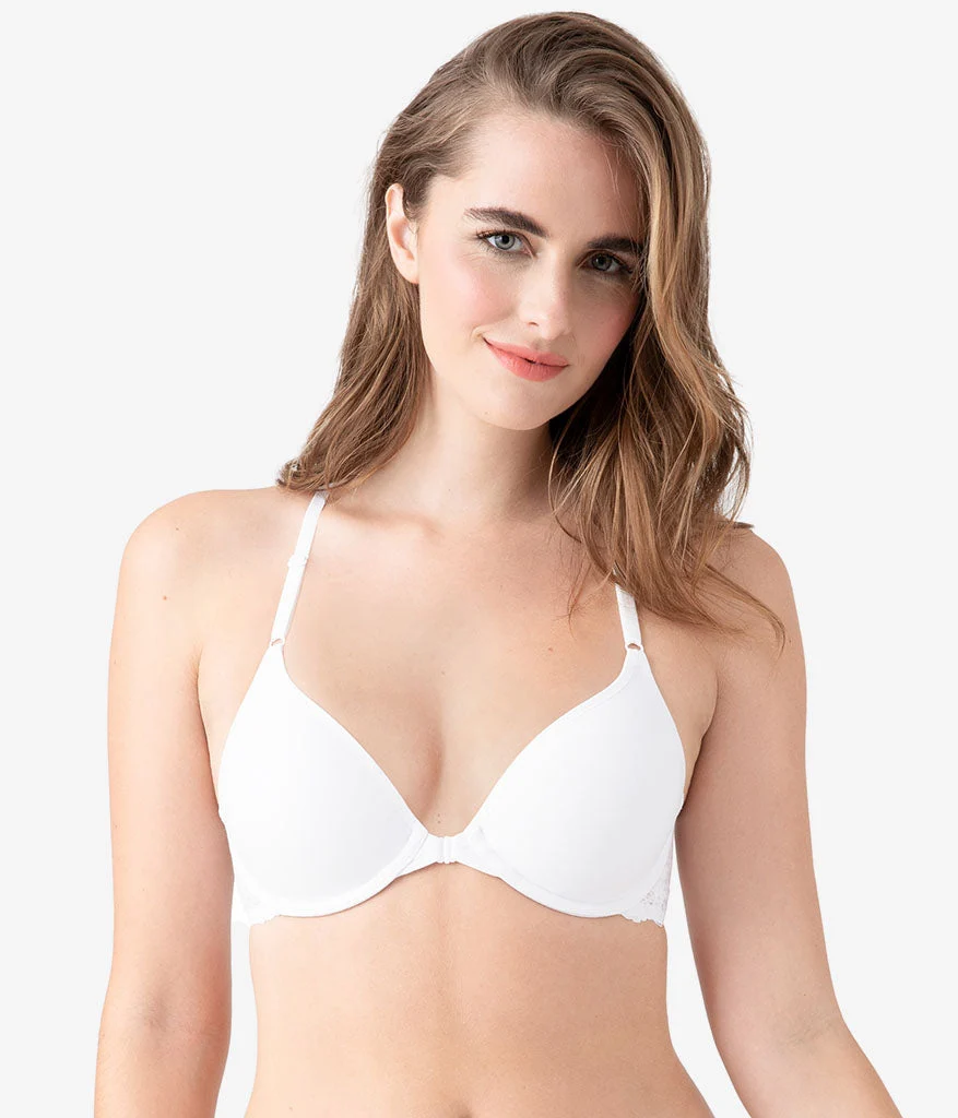 Inspired Eyelet Front Close T-Shirt Bra