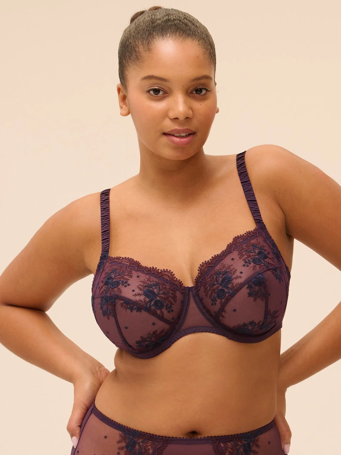 Intrigue Full Cup Control Bra - Purple FigRegular price