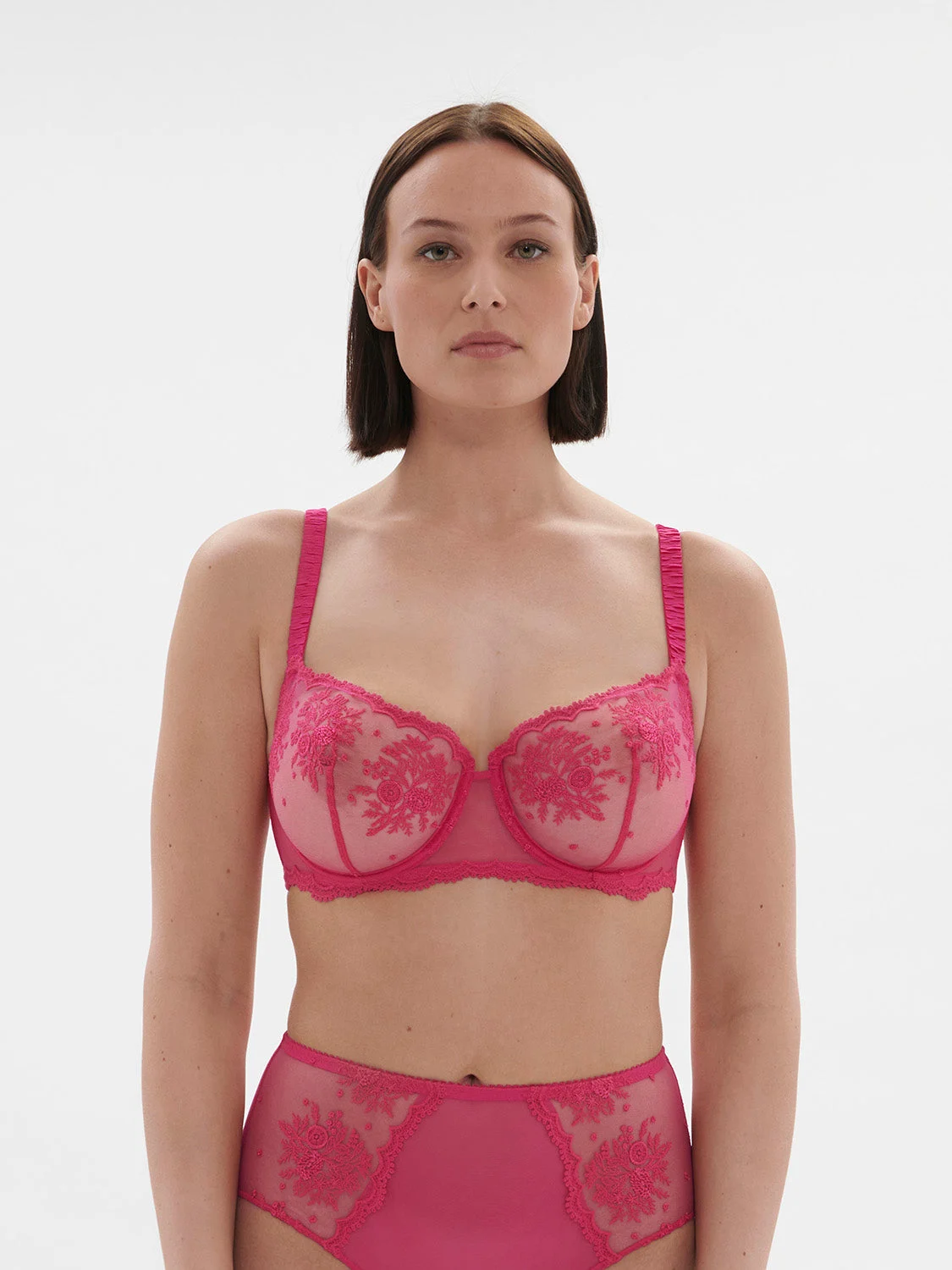 Intrigue Half Cup Bra - Disco PinkRegular price
