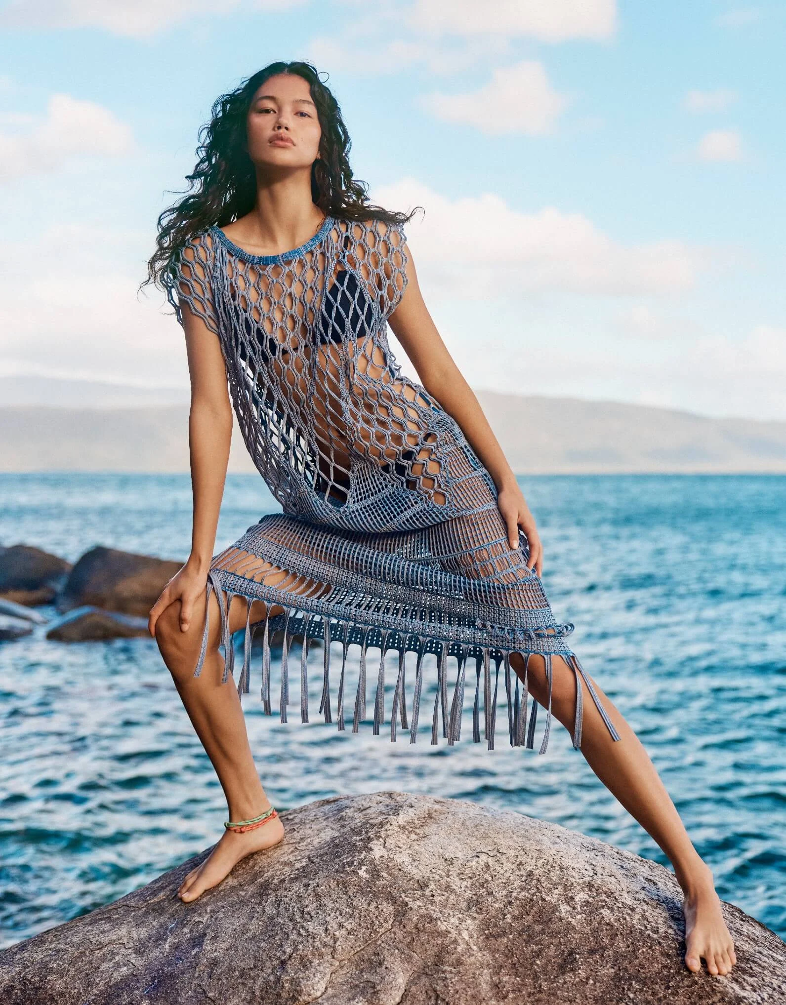 Ionia Jacquard Macrame Tunic
