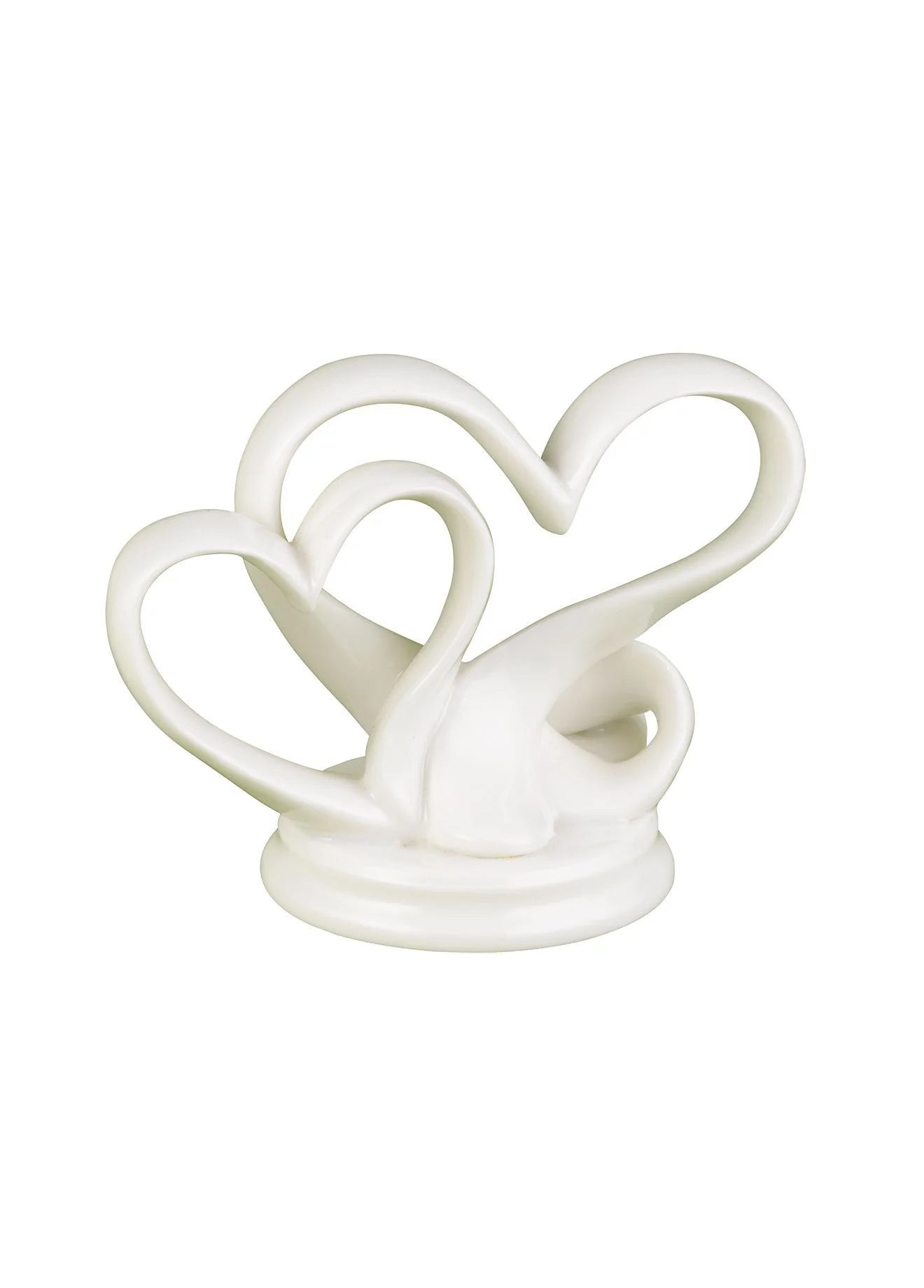 Ivory Double Heart Cake Topper