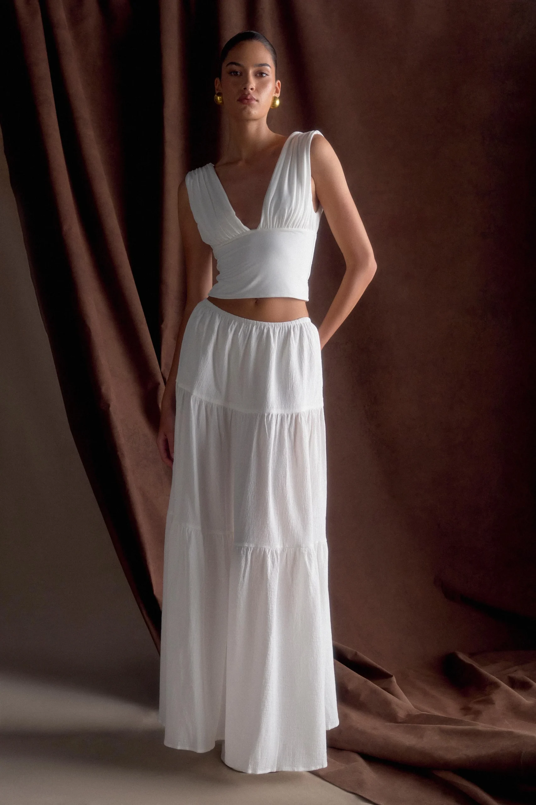 JacindaFINAL SALECotton Maxi Skirt - White
