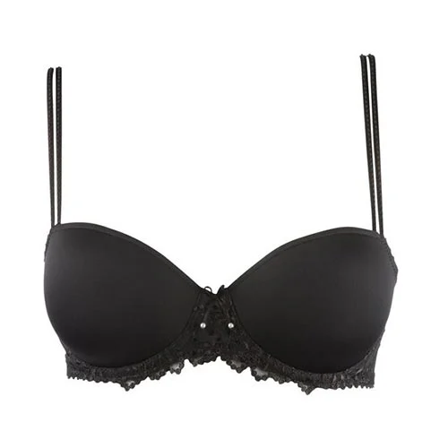 Jane Padded Balcony Bra (Black)