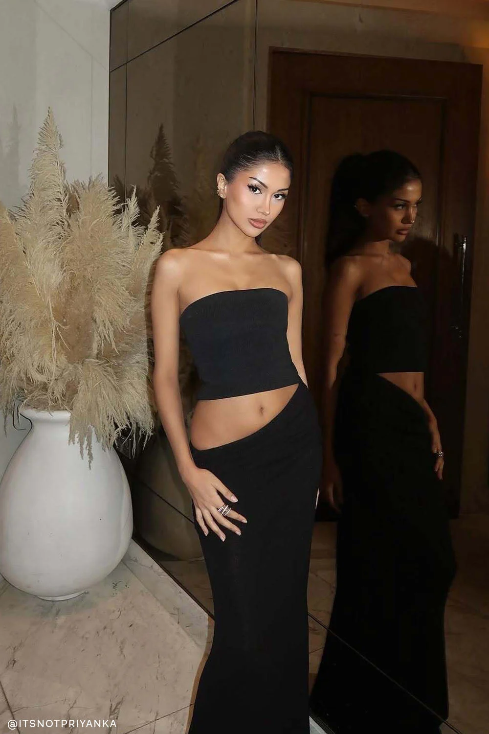 JasielFINAL SALEStrapless Knit Maxi Dress - Black