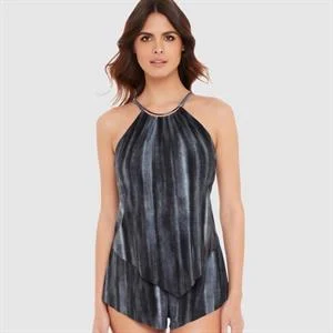 Jeannie One Piece Underwire High Neck Shorty Swimsuit