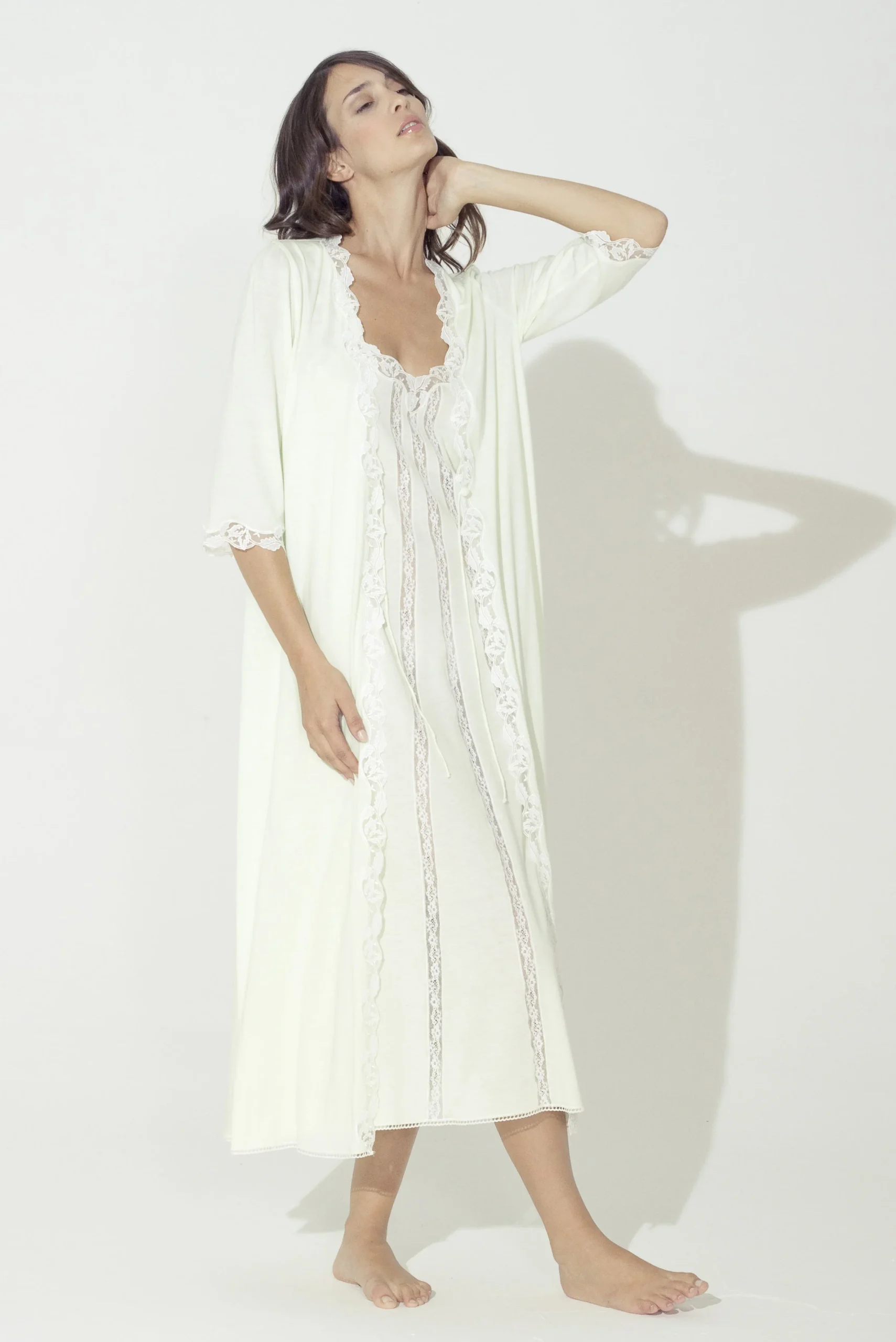 Jersey Cotton Nightgown & Robe