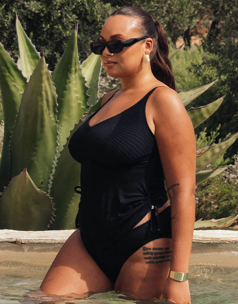 Jet Set Non-Wired Multiway Tankini Top Black