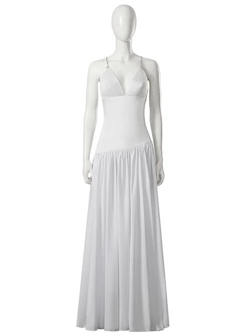 Joker 2 Folie à Deux Harley Quinn White Long Version Wedding Dress Halloween Cosplay Costume Full Set