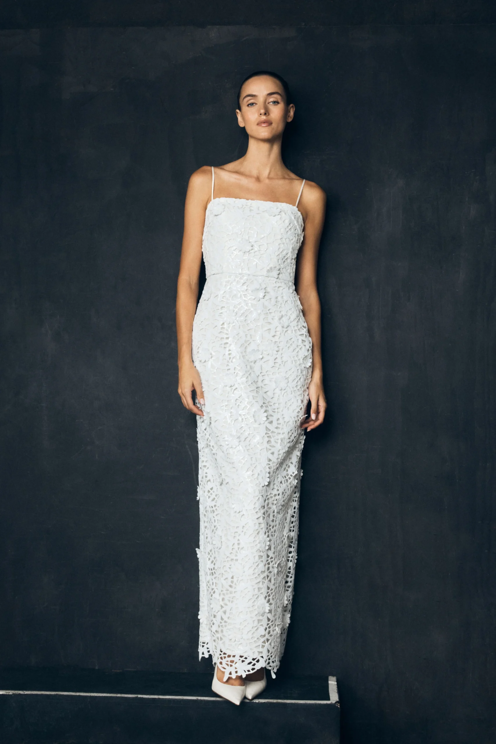 JosefaSequin Lace Maxi Dress - White