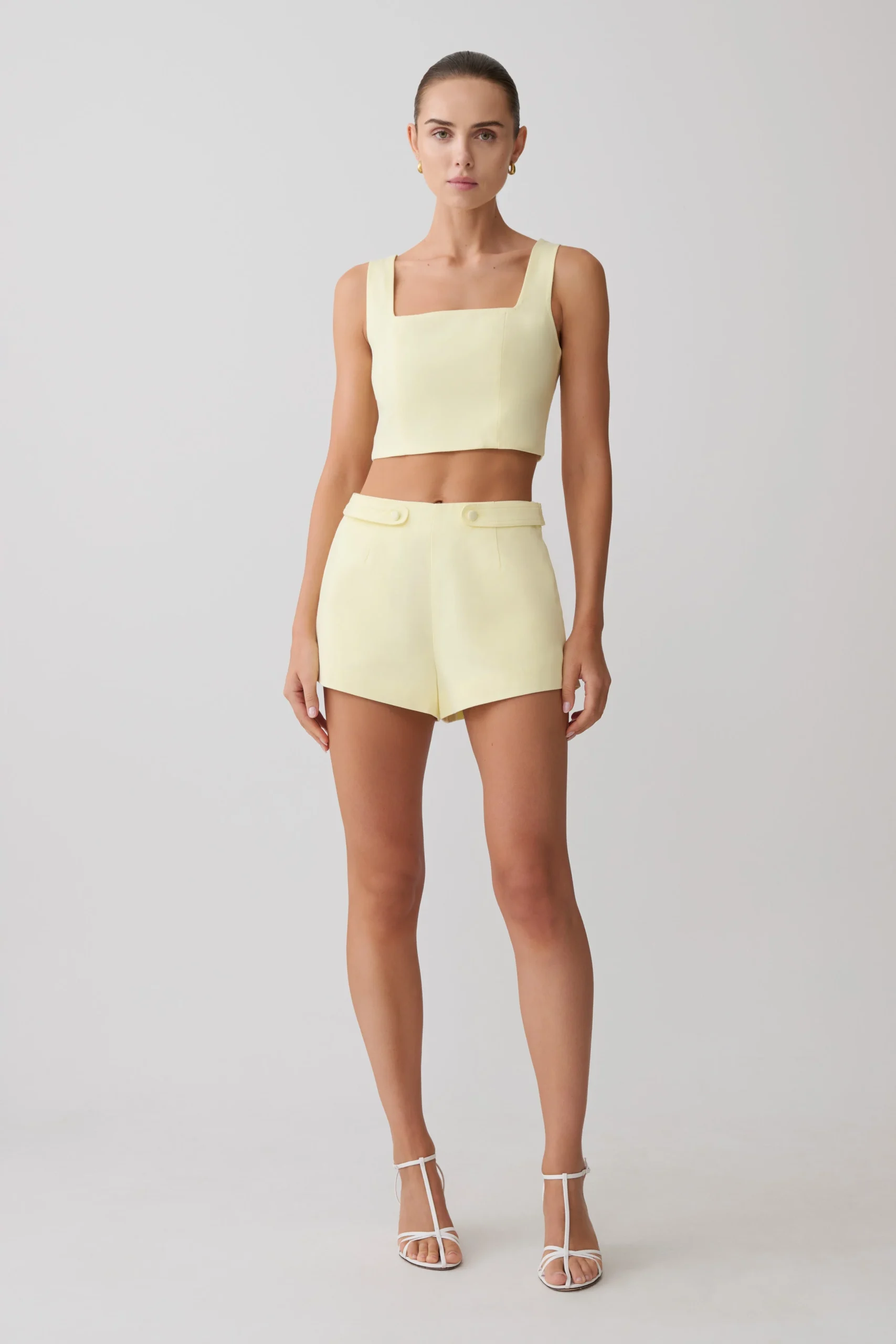 JosephineCotton Shorts With Waistbands - Lemon