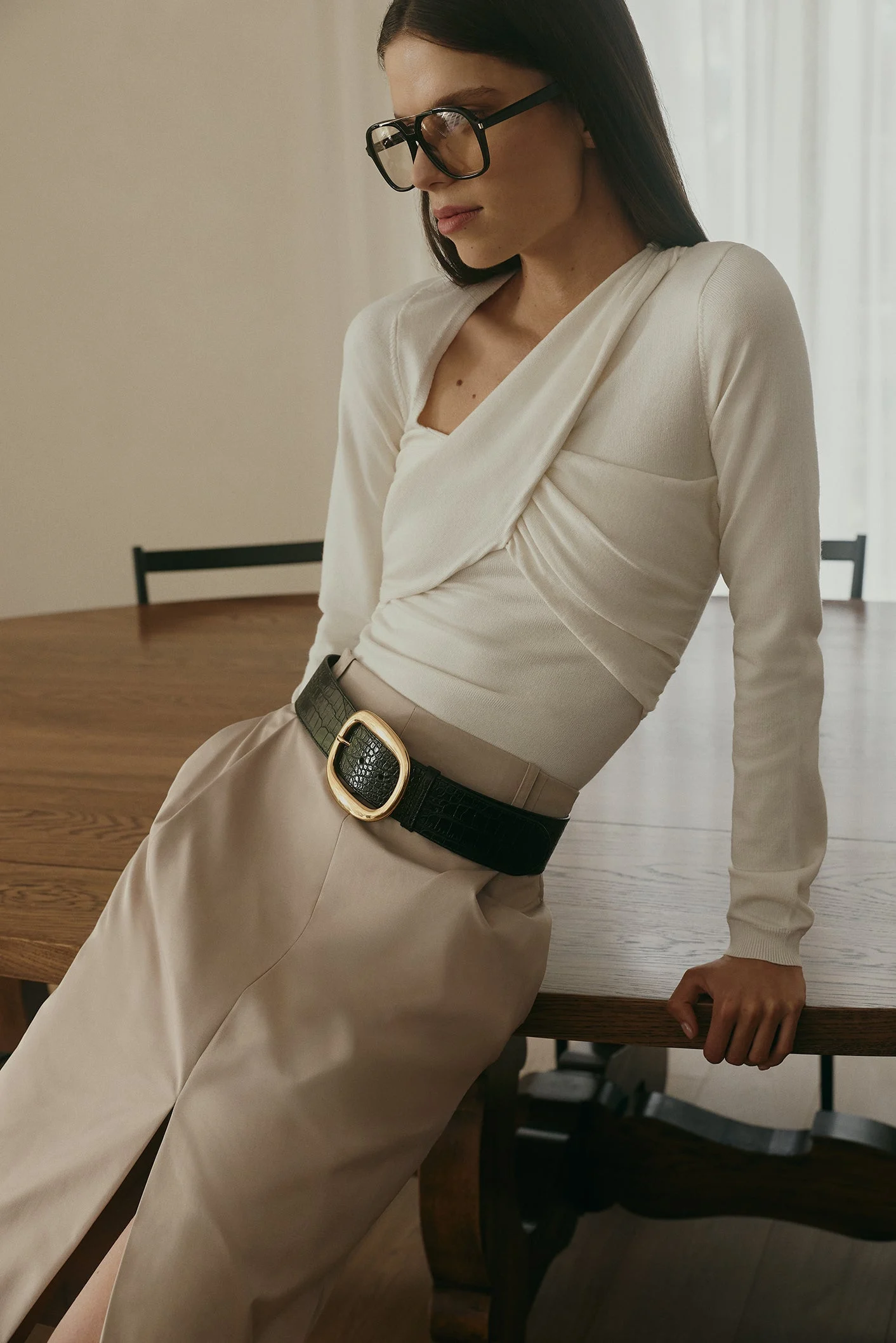 KaylenFINAL SALEKnit Long Sleeve Top - Ivory